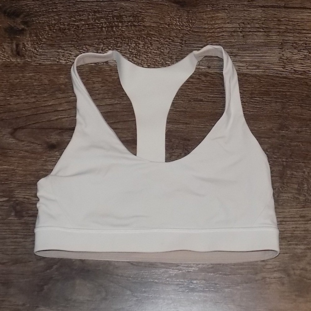 Lululemon Invigorate High Support Sports Bra Womens 8 White Excellent Racerback - Picture 1 of 6